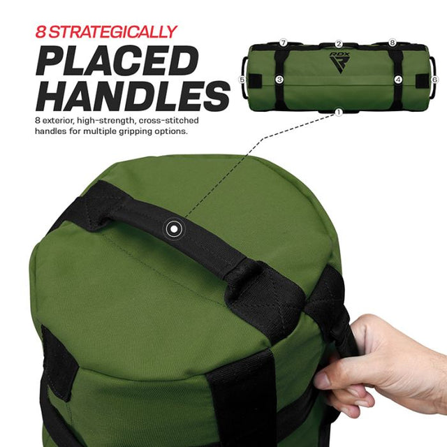 FITNESS SAND BAG ARMY GREEN (25 TO 75 LB) - GREEN,25 TO 75KG