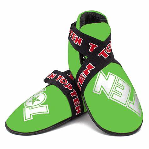 Foot protection "SuperLight" for competition - Green/White - Small