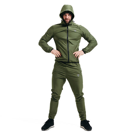 CLOTHING SAUNA SUIT H2 ARMY GREEN PLUS-M - ARMY GREEN,MEDIUM