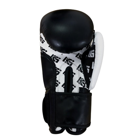 Kickboxing Continuous 'LITE10' 10oz Gloves PU Black/White/Grey