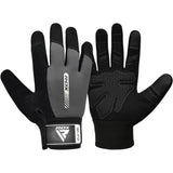 GYM WEIGHT LIFTING GLOVES W1 FULL GRAY-L - GRAY,LARGE