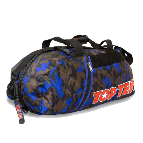 TOP TEN Sports Backpack Combo  CAMO/BLUE Medium