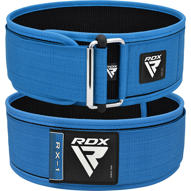 WEIGHT LIFTING STRAP BELT RX1 BLUE-S - BLUE,SMALL