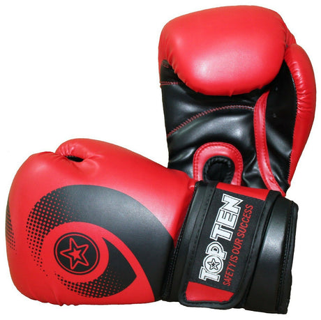 TOP TEN Boxing Gloves "Red Whirl" WCS (2275-94) - 10oz - 10oz