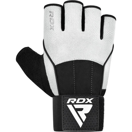 GYM WEIGHT LIFTING GLOVES W3 WHITE WITH EVA PADDING-XL - WHITE,XL