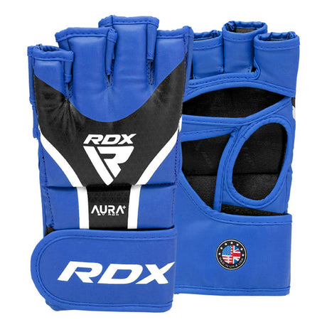 GRAPPLING GLOVES AURA PLUS T-17 BLUE/BLACK-S - Small