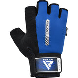 GYM WEIGHT LIFTING GLOVES W1 HALF BLUE-XL - BLUE,XL