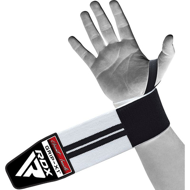 GYM WRIST WRAP BLACK/WHITE PLUS