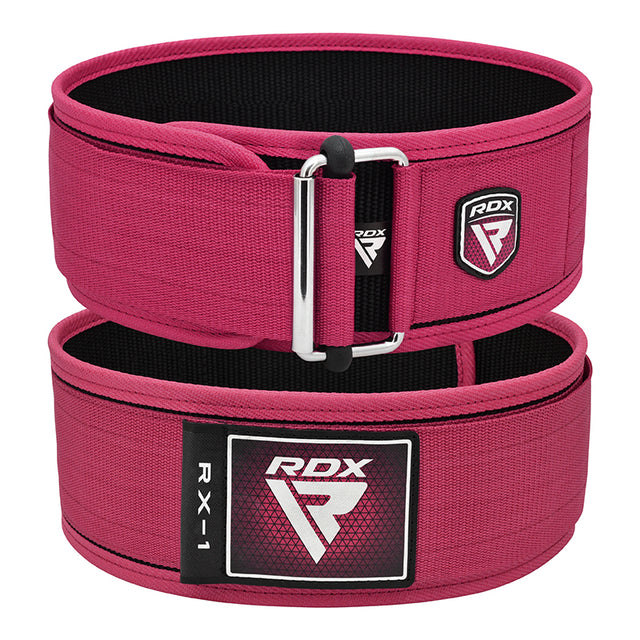 WEIGHT LIFTING STRAP BELT RX1 PINK-M - PINK,MEDIUM