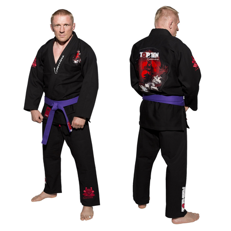 Brazilian Jiu-Jitsu uniform TOP TEN "Guerriero" BLACK (15122-9) - A1 - A1