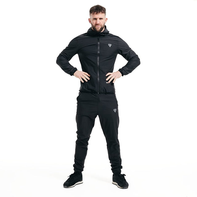 CLOTHING SAUNA SUIT H2 BLACK PLUS-L - BLACK,LARGE