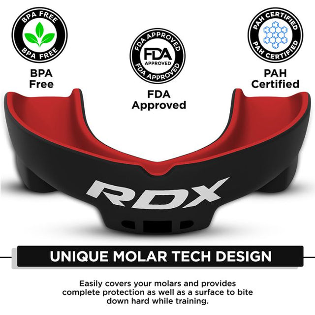 MOUTH GUARD ADULT BLACK/RED - BLACK/RED,ADULT