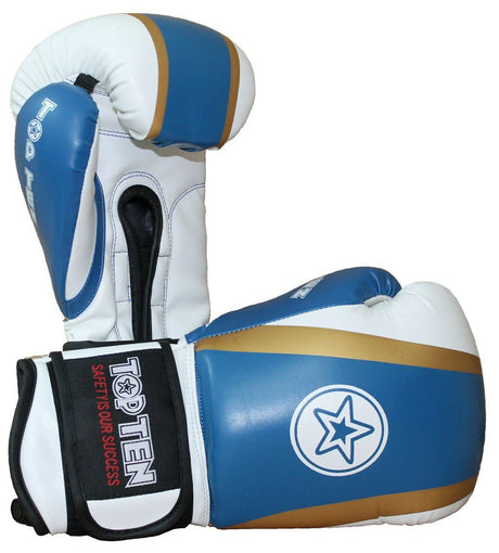 TOP TEN Boxing Gloves "Star & Stripes" Blue - 10oz/12oz (25171-6) - 10oz - 10oz