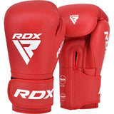 BOXING GLOVES LEATHER IBA APPROVED-1 RED-10OZ - RED,10OZ