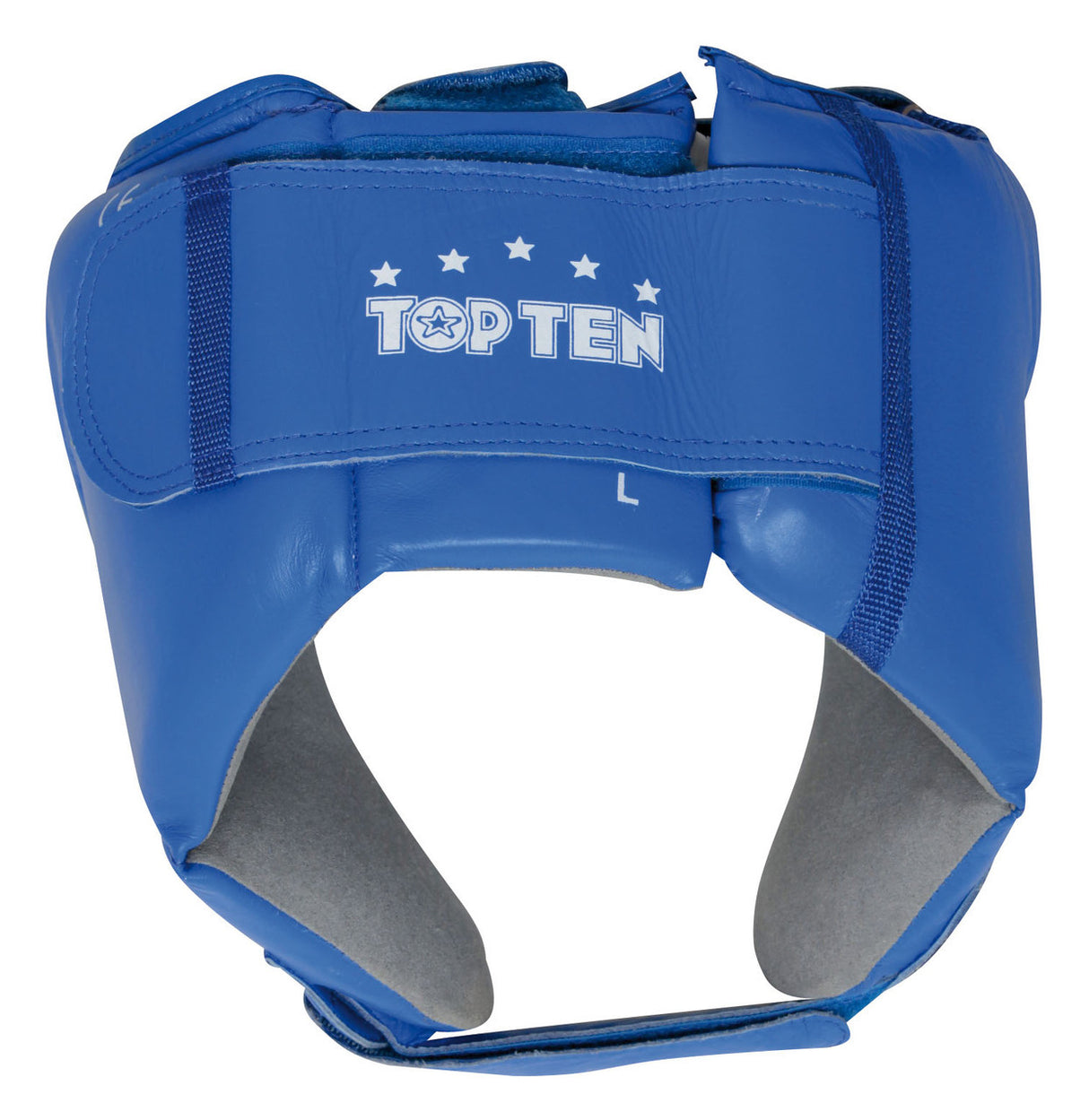 TOP TEN Boxing Head Guard Leather Blue (4068-6) - S - S