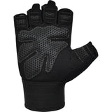 GYM WEIGHT LIFTING GLOVES W1 HALF GRAY-L - GRAY,LARGE