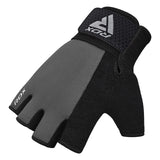 GYM WEIGHT LIFTING GLOVES W1 HALF GRAY PLUS-L - GRAY,LARGE