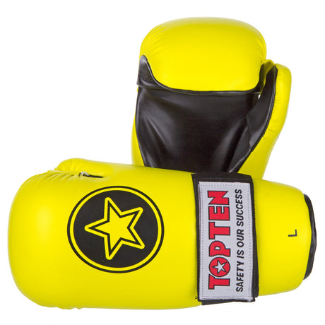 TOP TEN Pointfighter Gloves "Neon Yellow" Star (2176-2) - XS - XS