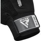 GYM WEIGHT LIFTING GLOVES W1 FULL BLACK-L - BLACK,LARGE