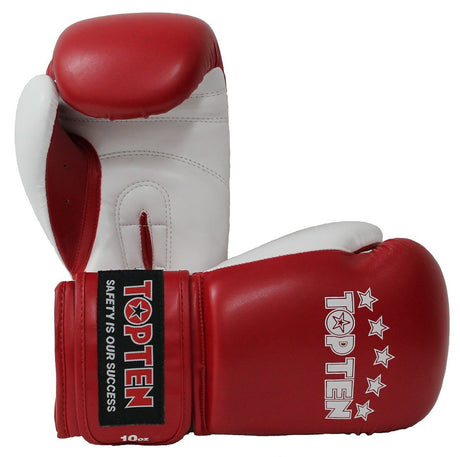 TOP TEN Boxing/Sparring Gloves "NKII" Red (2269-4) - 10oz - 10oz