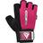 GYM WEIGHT LIFTING GLOVES W1 HALF PINK-S - PINK,SMALL