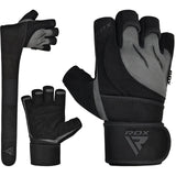 GYM GLOVE MICRO GRAY/BLACK PLUS-L - GREY/BLACK,LARGE