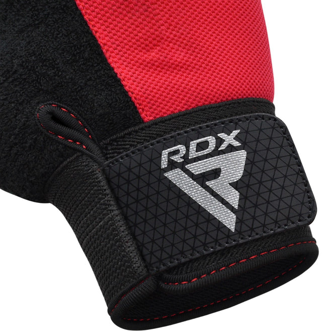 GYM WEIGHT LIFTING GLOVES W1 FULL RED PLUS-M - RED,MEDIUM