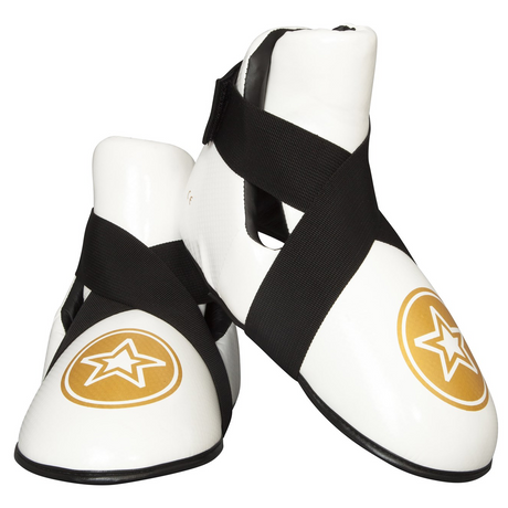 TOP TEN Fight Kicks "STAR" WHITE (3069-1) - Small (S) - Small (S)