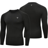 CLOTHING T15 COMPRESSION RASH GUARD BLACK FULL-S - SMALL