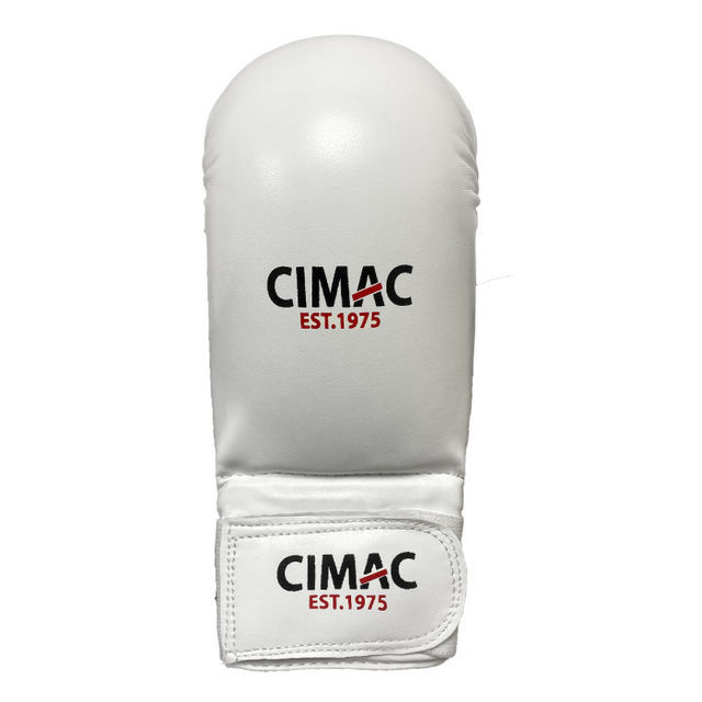 CIMAC KARATE MITTS NO THUMB WHT JNR