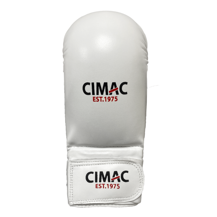 CIMAC KARATE MITTS  NO THUMB WHITE XS