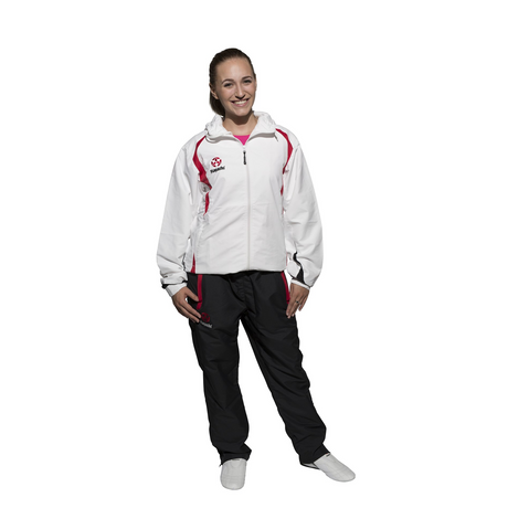 HAYASHI Fitness Suit Premium - ADULT - White/Red/Black (887-4) - 160cm S - 160cm S