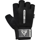 GYM WEIGHT LIFTING GLOVES W1 HALF BLACK-XL - BLACK,XL