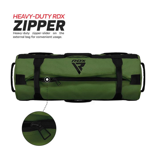 FITNESS SAND BAG ARMY GREEN (25 TO 75 LB) - GREEN,25 TO 75KG