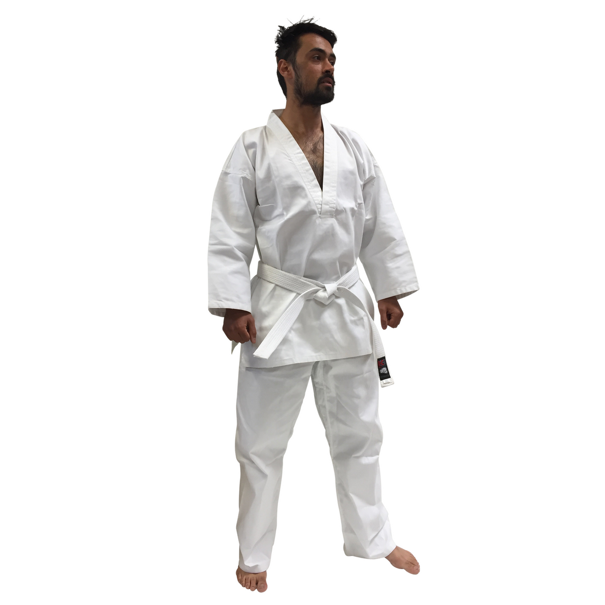 Kicksport Student V-NECK Uniform WHITE - CHILD 100cm/110cm (KSVNWC) - 0000/100cm - 0000/100cm