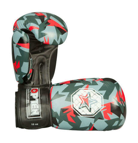 TOP TEN Boxing Gloves "Jungle" Black/Red (2367-94) - 10oz - 10oz