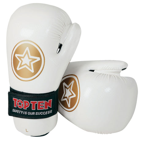 TOP TEN Pointfighter Glove "Star" White (2176-1) - Small - Small