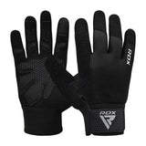 GYM WEIGHT LIFTING GLOVES W1 FULL BLACK PLUS-S - BLACK,SMALL