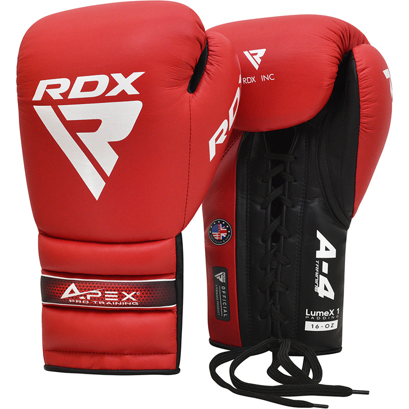 BOXING GLOVES PRO TRAINING APEX A4 RED-12OZ - 12oz