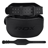 BELT 6" LEATHER FULL BLACK-M - BLACK,MEDIUM