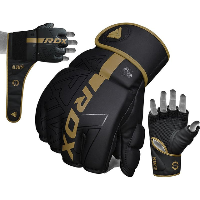 GRAPPLING GLOVES F6 MATTE GOLDEN-S - SMALL