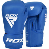 BOXING GLOVES LEATHER IBA APPROVED-1 BLUE-10OZ - BLUE,10OZ