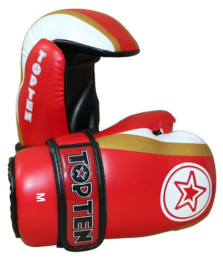 TOP TEN Pointfighter Gloves "Star & Stripes" Red (2181-4) - Small - Small