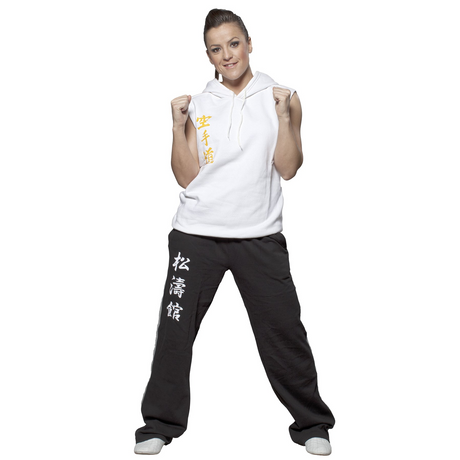 HAYASHI "Karate-Do" Warm Up Sleeveless Hoody - Black or White (895-19) - White - XS - White,XS