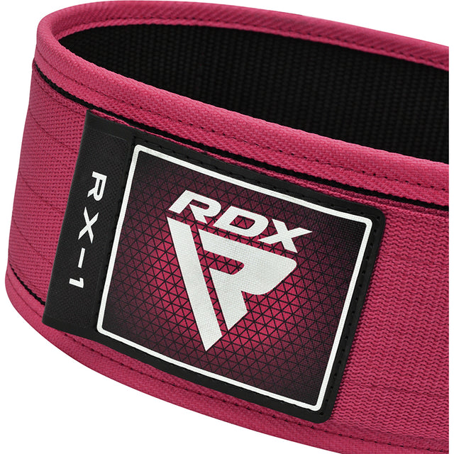 WEIGHT LIFTING STRAP BELT RX1 PINK-M - PINK,MEDIUM