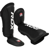 SHIN INSTEP MOLDED KING BLACK-L - BLACK,LARGE