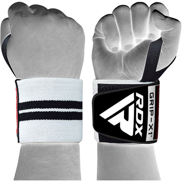 GYM WRIST WRAP BLACK/WHITE PLUS