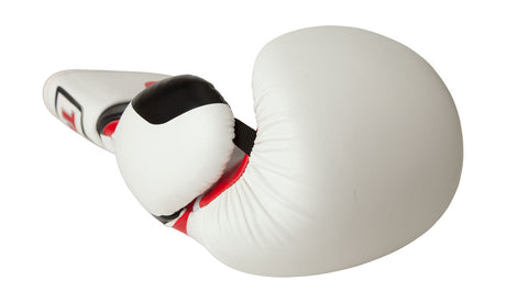 TOP TEN Boxing Gloves "Stripe" White/Red/Black 10oz & 12oz (2273-14) - 10oz - 10oz