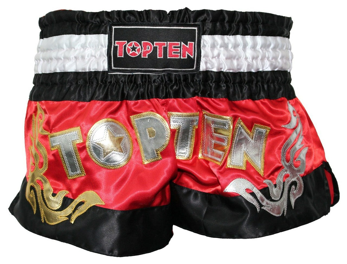 TOP TEN WAKO Kickboxing Shorts Red (1862-4)