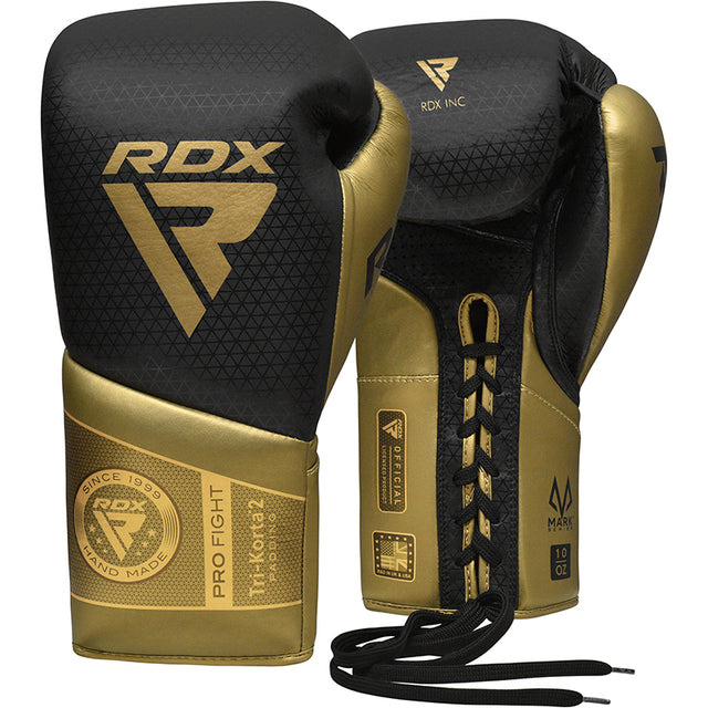 BOXING GLOVES MARK PRO FIGHT TRI KORTA 2 GOLDEN-10OZ - 10oz